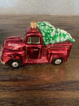 Polonaise Kurt S Adler Ford Truck With Tree Ornament