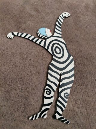 Cirque Du Soleil Aquatic Zebra Metal Hanging Ornament By Judie Bomberger Signed