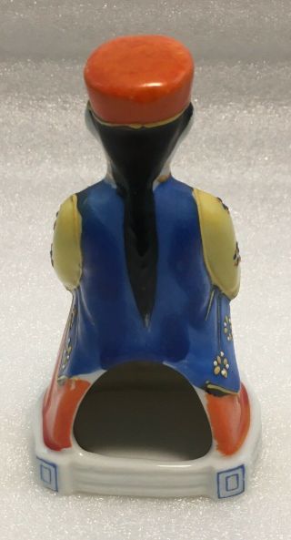 Vintage Trimont Ware Porcelain Incense Burner Asian Man Handpainted Moriage 4