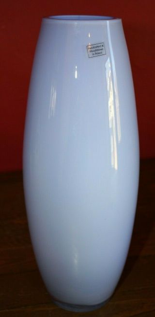 Lsa International Blue Mouth Blown Glass Vase - Hand Crafted In Poland