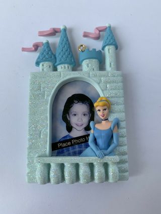 Hallmark Keepsake Ornament Walt Disneys Cinderella Photo Holder Handcrafted 3.  5 "