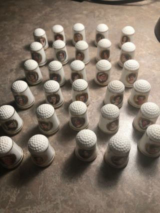 43 Franklin Porcelain Thimbles Of The First Ladies