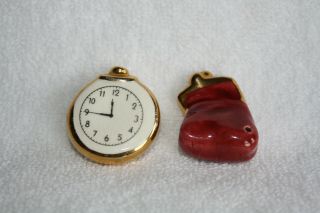 Arcadia Miniature Pocket Watch And Coin Purse Mini Salt And Pepper Set