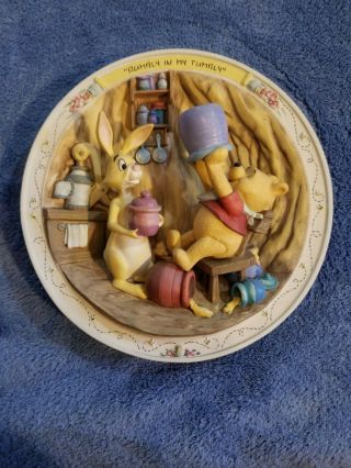 Winnie The Pooh 3d Plate Bradford Exchange " Rumbly In My Tumbly "