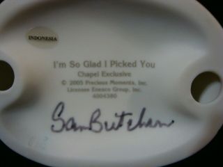 Precious Moments SIGNED BY SAM CHAPEL EXCLUSIVE - Im So Glad I Picked You - LE1500 4