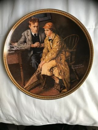 Norman Rockwell’s “confiding In The Den” Knowles Collector Plate