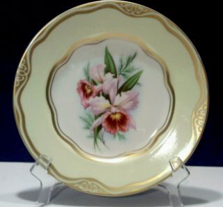 Woodmere China Plate " Flowers Of The First Lady " Caroline Lavinia Scott Harrison