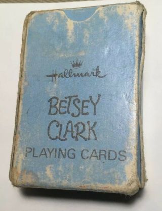 Vintage BETSEY CLARK Miniature Mini Playing Cards Hallmark FULL DECK Sweet Boxed 3