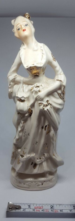 Gift Vintage Japan Ceramic Figurine Marie Antoinette 8 " Tall No Chips