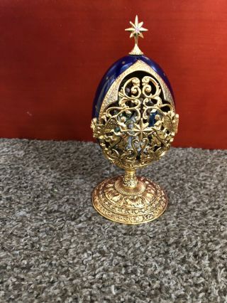 The Franklin Numbered " House Of Faberge  A King Is Born " Collector Egg