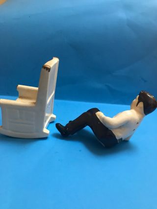 JFK SALT & PEPPER SHAKER SITTING IN ROCKING CHAIR 5