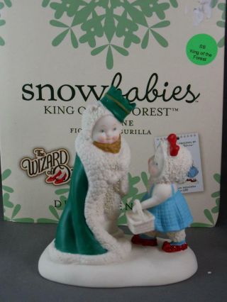 Dept 56 Snowbabies The Wizard Of Oz King Of The Forest Porcelain Figurine
