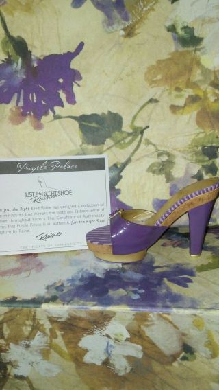 Just The Right Shoe “purple Palace” By Raine Circa 2007 Style 802819