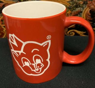 Vtg Piggly Wiggly Mug Coffee Cup Gotta Love The Pig Red & White.