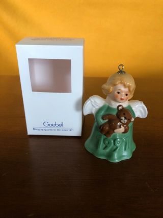 Vintage 1991 16th Edition Goebel Angel Bell Annual Christmas Tree Ornament