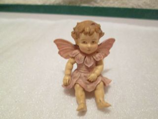 Cicely Mary Barker Flower Fairy Child Ornament 2000 Pink 1 3/4 " Tall