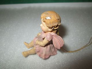 Cicely Mary Barker Flower Fairy Child Ornament 2000 Pink 1 3/4 
