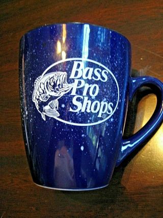 Bass Pro Shops Large 20 Oz.  Coffee Mug Blue Ceramic Microwave Dishwasher Safe