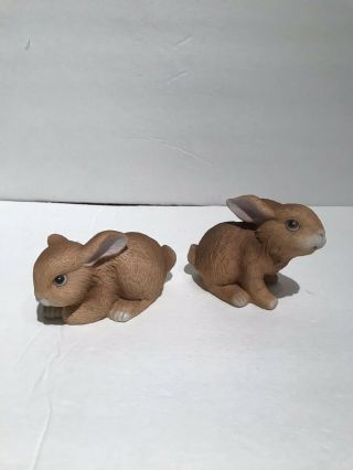 Pair Homco Bunny Rabbit Figurines 1465