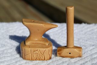 Vintage Go - With Anvil And Hammer Salt And Pepper Shakers