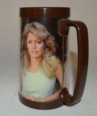 Vintage Farah Fawcett 1977 Thermo - Serv Tumbler Drink Glass Made In Usa
