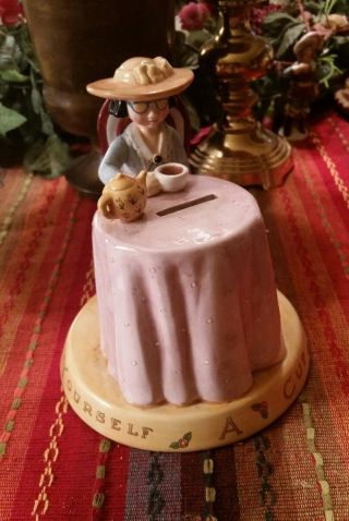 Mary Engelbreit Bank Pour Yourself A Cup Of Kindness Ceramic Figurine Display