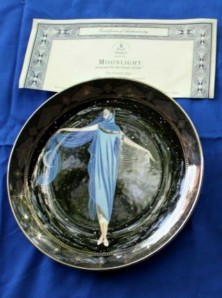 Royal Doulton Franklin " Moonlight House Of Erte Collector Plate With