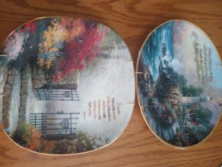 Thomas Kinkade John The Light Of The World And The Light Of Place.  2 Plate.  Collt