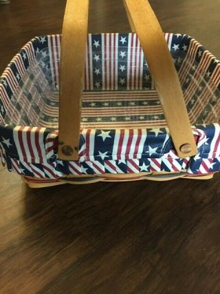 Vintage Longaberger 1998 All - American Pie Basket With Protector And Liner.  Star