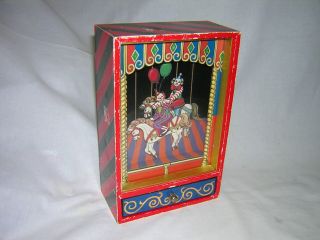 Otagiri Musical / Music Box 12/25 Clown Dancing Horse French Can Can