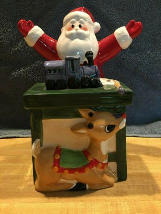 2002 Lenox Rudolph The Red Nosed Reindeer Christmas Present Cookie Jar