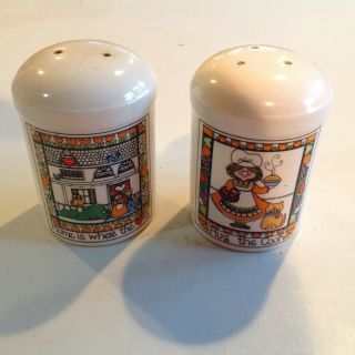 Vintage Enesco Susan Marie Mcchesney Salt And Pepper Shakers