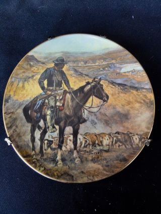 Ridgewood Charles M Russell " The Cattleman 1909 " Collector Plate