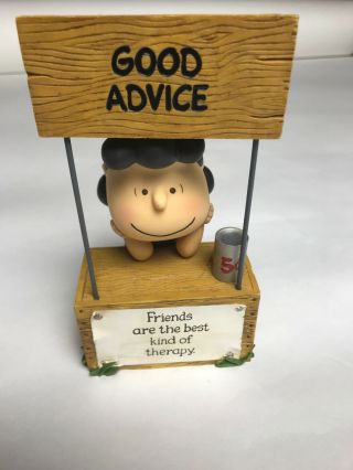 Charlie Brown Peanuts - Lucy Good Advice Booth Hallmark Peanuts Figurine