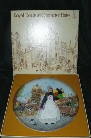 Royal Doulton Character Collector Plate 4 Biddy Penny Farthing Balloon Lady Mib