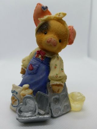 This Little Piggy Tlp Enesco 1997 " I Love Bacon " Numbered Figurine