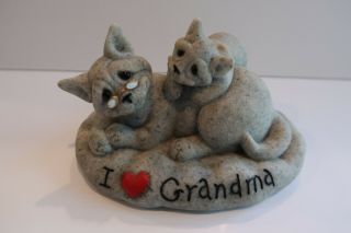 Quarry Critters Cat Figurine Second Nature Design I Love Grandma