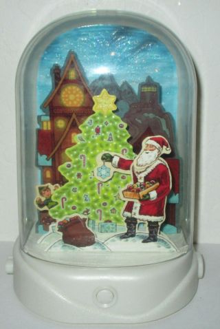 Hallmark North Pole Light A Magic Musical Christmas Dome Santa Trim The Tree
