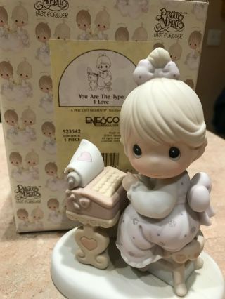 Precious Moments " You Are The Type I Love " 523542 W/box 1991 Symbol - Horn