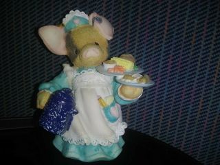 This Little Piggy Serving Up The Slop Tlp Pig Enesco Figurine 1995