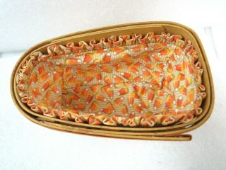Longaberger 1999 Candy Corn Handwoven Basket with Liner 5