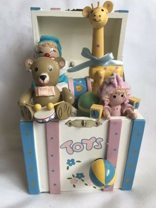 Vintage Enesco Music Box Baby Child Toys Box
