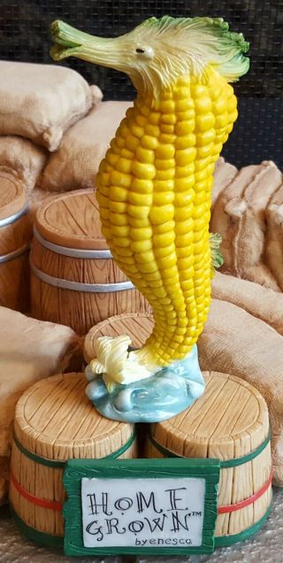 Home Grown Sweet Corn Seahorse Collectible Figurine By Enesco 4007890