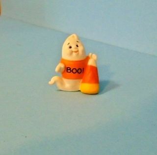 1992 Hallmark Halloween Merry Miniature Boo Ghost With Candy Corn