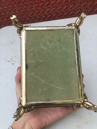 Vintage Brass And Glass Jewelry Box 4