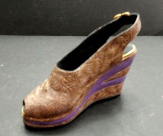 Just The Right Shoe By Raine 1999 " Golden Leaf " Slingback Wedge