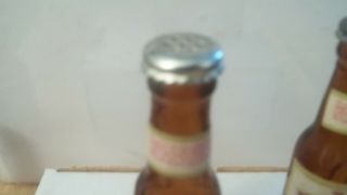 Vintage PIELS REAL DRAFT Beer Miniature Glass Bottle Salt & Pepper Shakers 3