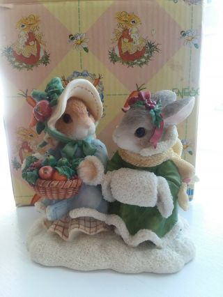 My Blushing Bunnies Hope Brings A Bountiful Harvest Girls With Fruit Basket 1996