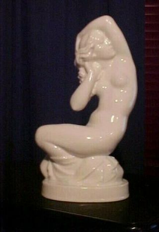 8 1/2 " Dahl Jensen Dj Copenhagen Denmark White Posing Nude Woman Figurine 1175