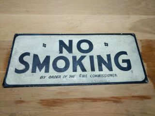 Vintage Metal Sign No Smoking Sign